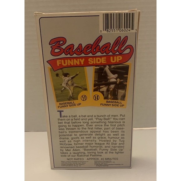 VINTAGE 1987 VHS TAPE BASEBALL FUNNY SIDE UP HOSTED BY TUG MCGRAW - Picture 2 of 4
